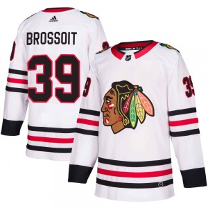 Laurent Brossoit Chicago Blackhawks Adidas Youth Authentic Away Jersey (White)