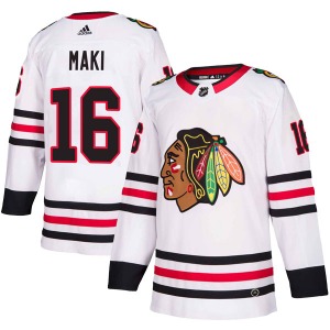 Chico Maki Chicago Blackhawks Adidas Youth Authentic Away Jersey (White)