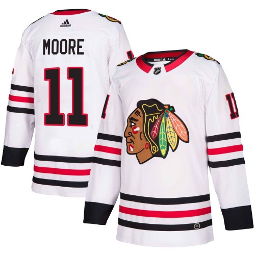 Oliver Moore Chicago Blackhawks Adidas Youth Authentic Away Jersey (White)