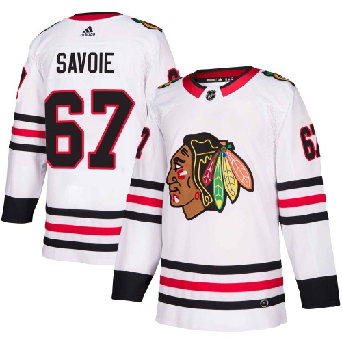 Samuel Savoie Chicago Blackhawks Adidas Youth Authentic Away Jersey (White)