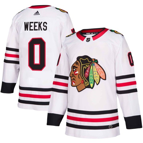 Mitchell Weeks Chicago Blackhawks Adidas Youth Authentic Away Jersey (White)