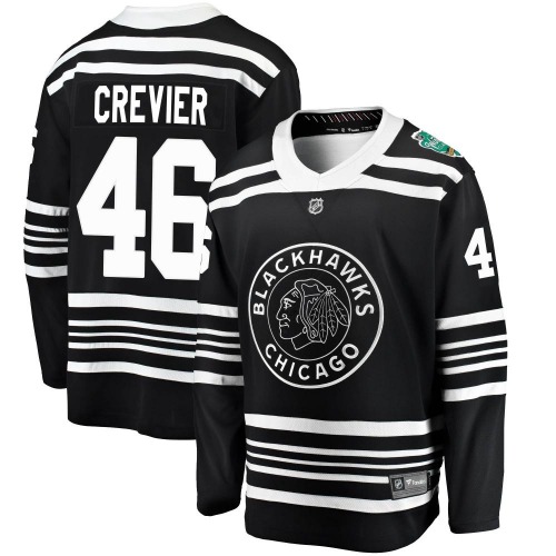 Louis Crevier Chicago Blackhawks Fanatics Branded Breakaway 2019 Winter Classic Jersey (Black)