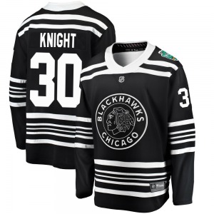 Spencer Knight Chicago Blackhawks Fanatics Branded Breakaway 2019 Winter Classic Jersey (Black)