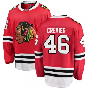 Louis Crevier Chicago Blackhawks Fanatics Branded Youth Breakaway Home Jersey (Red)