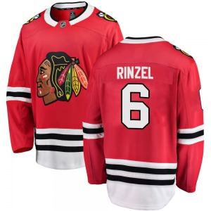 Sam Rinzel Chicago Blackhawks Fanatics Branded Youth Breakaway Home Jersey (Red)