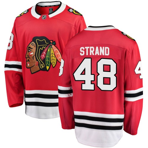 Austin Strand Chicago Blackhawks Fanatics Branded Youth Breakaway Home Jersey (Red)