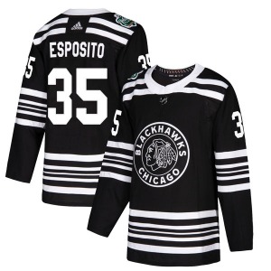 Tony Esposito Chicago Blackhawks Adidas Authentic 2019 Winter Classic Jersey (Black)