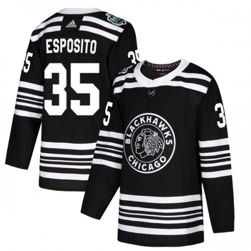 Tony Esposito Chicago Blackhawks Adidas Authentic 2019 Winter Classic Jersey (Black)