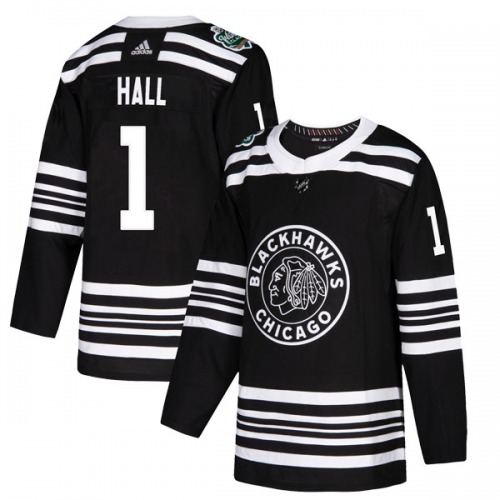 Glenn Hall Chicago Blackhawks Adidas Authentic 2019 Winter Classic Jersey (Black)