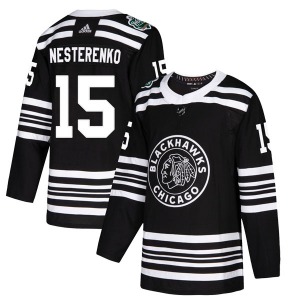 Eric Nesterenko Chicago Blackhawks Adidas Authentic 2019 Winter Classic Jersey (Black)