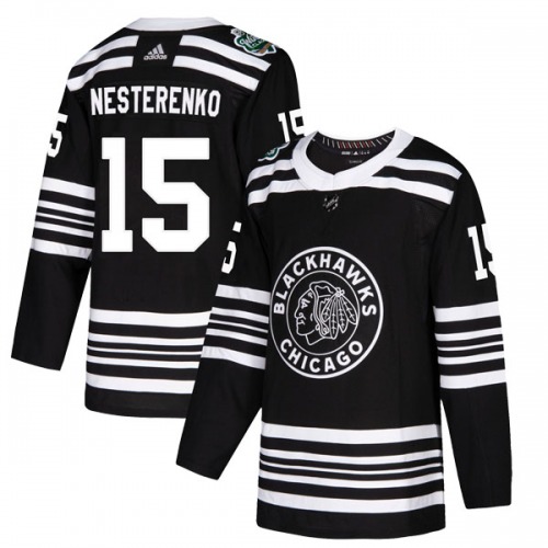 Eric Nesterenko Chicago Blackhawks Adidas Authentic 2019 Winter Classic Jersey (Black)