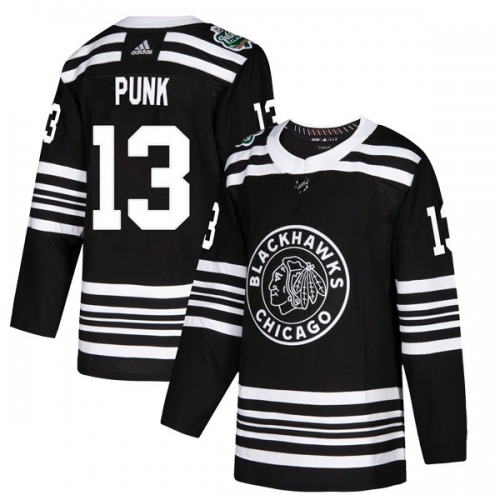 CM Punk Chicago Blackhawks Adidas Authentic 2019 Winter Classic Jersey (Black)
