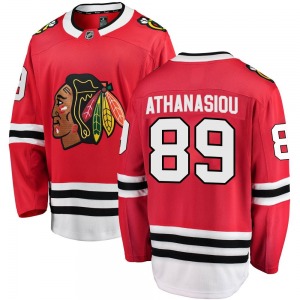 Andreas Athanasiou Chicago Blackhawks Fanatics Branded Breakaway Home Jersey (Red)