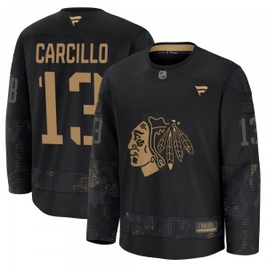 Daniel Carcillo Chicago Blackhawks Fanatics Youth Premium 2024 Military Appreciation Practice Jersey (Black)
