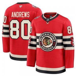 Zach Andrews Chicago Blackhawks Fanatics Youth Premium 2025 Winter Classic Jersey (Red)