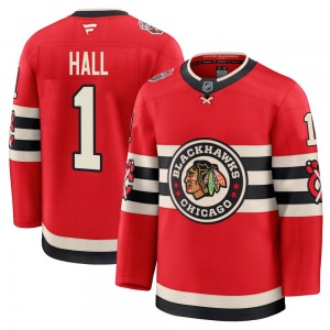 Glenn Hall Chicago Blackhawks Fanatics Youth Premium 2025 Winter Classic Jersey (Red)