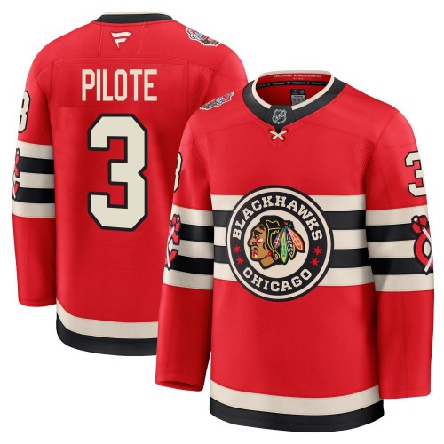 Pierre Pilote Chicago Blackhawks Fanatics Youth Premium 2025 Winter Classic Jersey (Red)