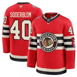 Arvid Soderblom Chicago Blackhawks Fanatics Youth Premium 2025 Winter Classic Jersey (Red)