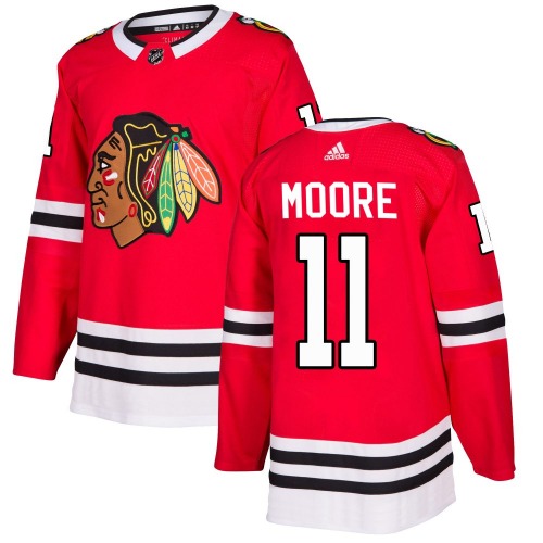 Oliver Moore Chicago Blackhawks Adidas Authentic Home Jersey (Red)