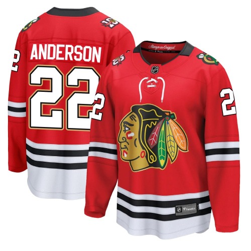 Joey Anderson Chicago Blackhawks Fanatics Youth Breakaway Centennial Jersey (Red)