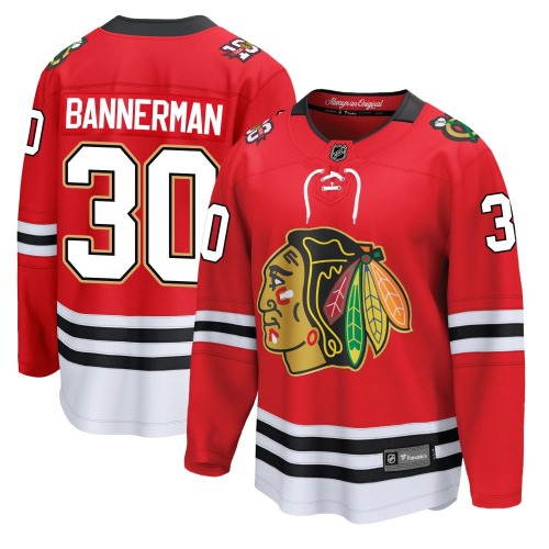 Murray Bannerman Chicago Blackhawks Fanatics Youth Breakaway Centennial Jersey (Red)