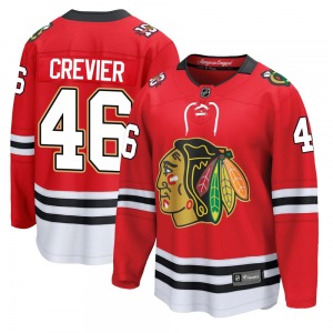 Louis Crevier Chicago Blackhawks Fanatics Youth Breakaway Centennial Jersey (Red)