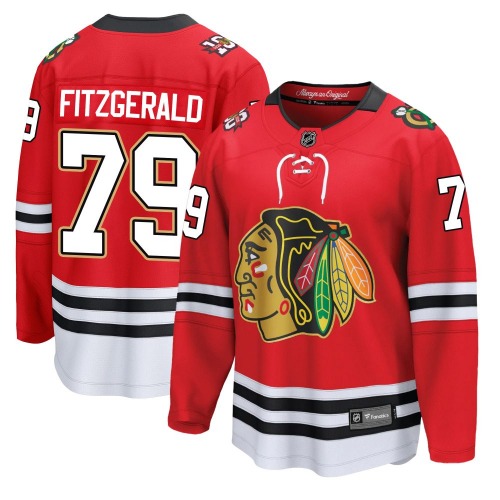 Cavan Fitzgerald Chicago Blackhawks Fanatics Youth Breakaway Centennial Jersey (Red)
