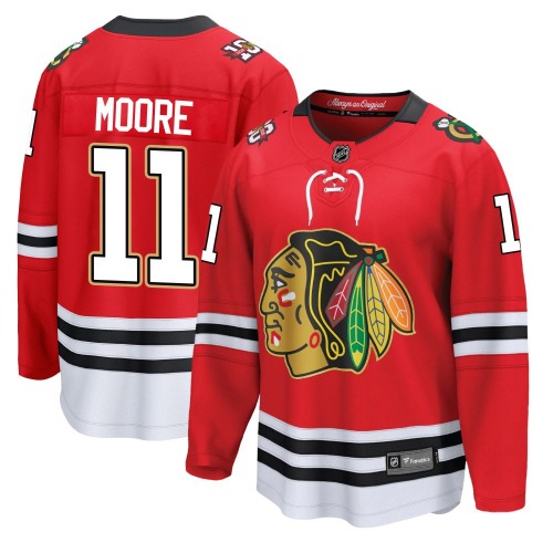 Oliver Moore Chicago Blackhawks Fanatics Youth Breakaway Centennial Jersey (Red)