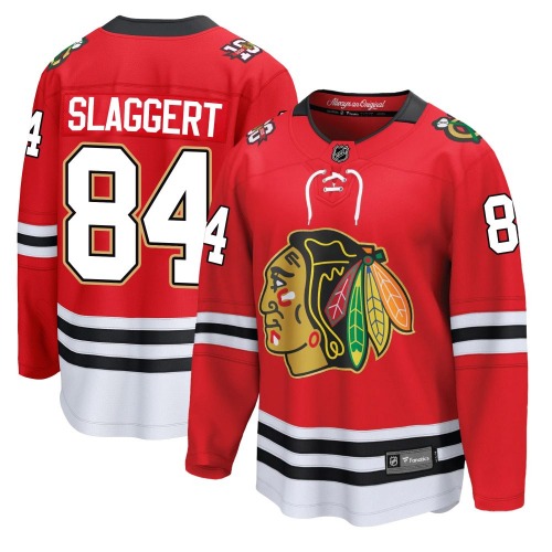 Landon Slaggert Chicago Blackhawks Fanatics Youth Breakaway Centennial Jersey (Red)
