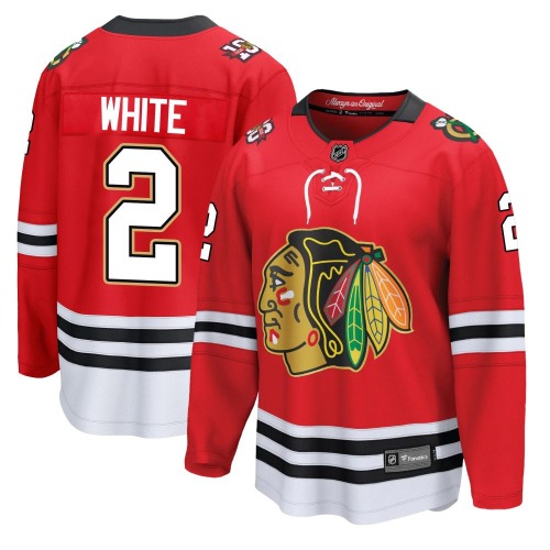 Bill White Chicago Blackhawks Fanatics Youth Breakaway Red Centennial Jersey (White)