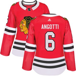 Lou Angotti Chicago Blackhawks Adidas Women's Authentic Home Jersey (Red)