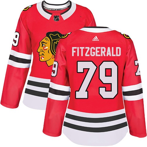 Cavan Fitzgerald Chicago Blackhawks Adidas Women's Authentic Home Jersey (Red)