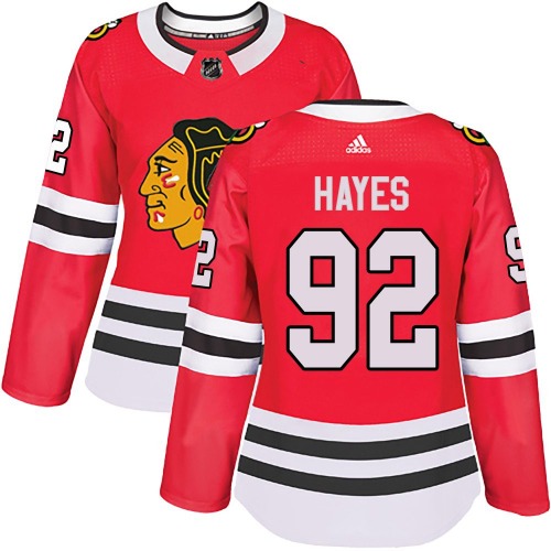 Gavin Hayes Chicago Blackhawks Adidas Women's Authentic Home Jersey (Red)