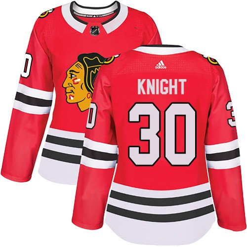 Spencer Knight Chicago Blackhawks Adidas Women's Authentic Home Jersey (Red)