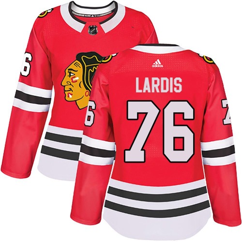 Nick Lardis Chicago Blackhawks Adidas Women's Authentic Home Jersey (Red)