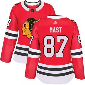 Ryan Mast Chicago Blackhawks Adidas Women's Authentic Home Jersey (Red)