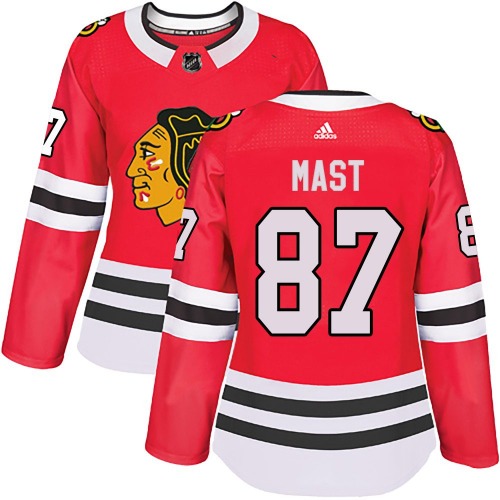 Ryan Mast Chicago Blackhawks Adidas Women's Authentic Home Jersey (Red)