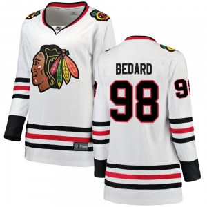 Connor Bedard Chicago Blackhawks Fanatics Branded Women's Breakaway Away Jersey (White)