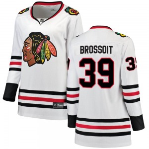 Laurent Brossoit Chicago Blackhawks Fanatics Branded Women's Breakaway Away Jersey (White)