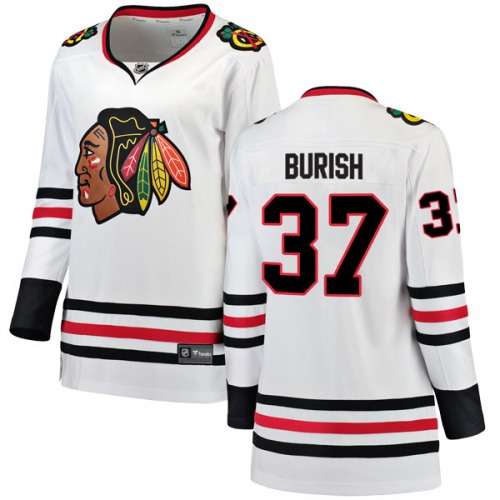 Adam Burish Chicago Blackhawks Fanatics Branded Women's Breakaway Away Jersey (White)