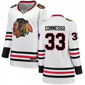 Drew Commesso Chicago Blackhawks Fanatics Branded Women's Breakaway Away Jersey (White)