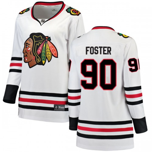 Scott Foster Chicago Blackhawks Fanatics Branded Women's Breakaway Away Jersey (White)