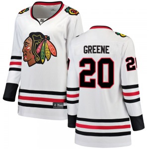 Ryan Greene Chicago Blackhawks Fanatics Branded Women's Breakaway Away Jersey (White)