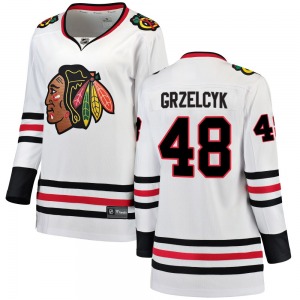 Matt Grzelcyk Chicago Blackhawks Fanatics Branded Women's Breakaway Away Jersey (White)