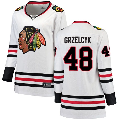 Matt Grzelcyk Chicago Blackhawks Fanatics Branded Women's Breakaway Away Jersey (White)