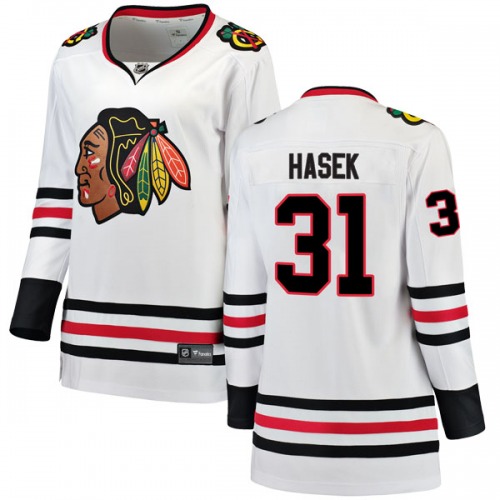 Dominik Hasek Chicago Blackhawks Fanatics Branded Women's Breakaway Away Jersey (White)