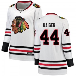 Wyatt Kaiser Chicago Blackhawks Fanatics Branded Women's Breakaway Away Jersey (White)