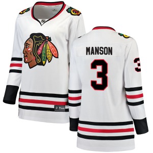 Dave Manson Chicago Blackhawks Fanatics Branded Women's Breakaway Away Jersey (White)