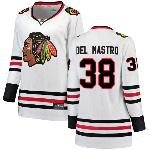 Ethan Del Mastro Chicago Blackhawks Fanatics Branded Women's Breakaway Away Jersey (White)