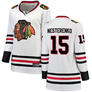 Eric Nesterenko Chicago Blackhawks Fanatics Branded Women's Breakaway Away Jersey (White)